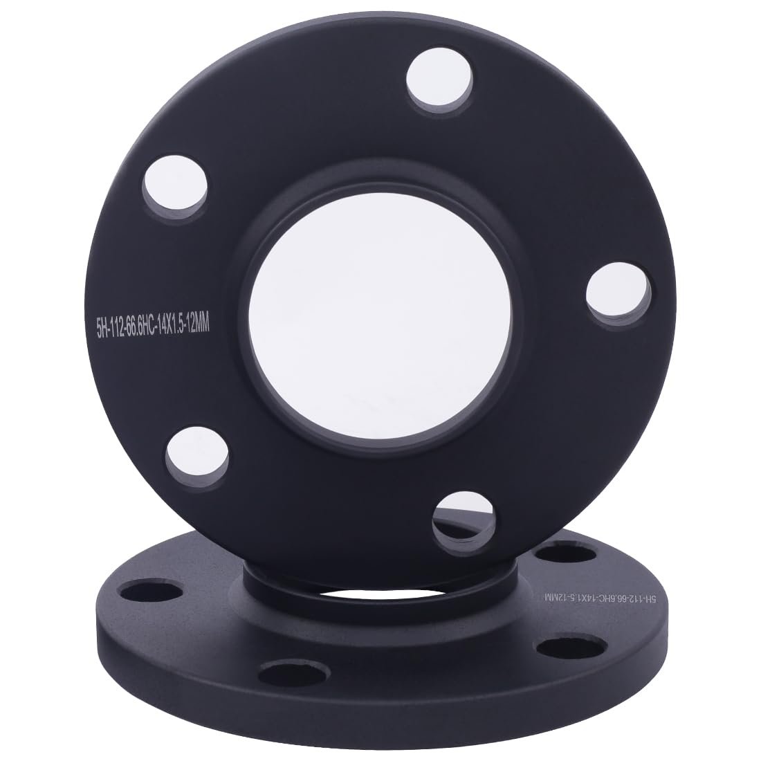 4PC Black 5x112 Wheel Spacers Hubcentric 12mm 66.56 Bore with 14x1.25 Bolts (40mm Shank Ball Seat) Compatible with BMW-Mini 5 Lug 2016+ X1 | 2018+ X2 X3 | 2019+ X4 X5 | 2020+ X6 X7 GR Supra - Image 4