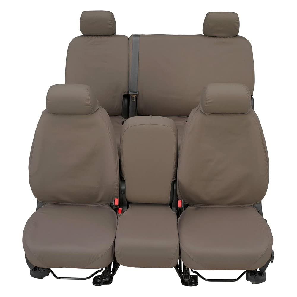 Custom-Fit Front Bench SeatSaver Seat Covers - Polycotton Fabric, Misty Grey (SS3381PCCT) - Image 2