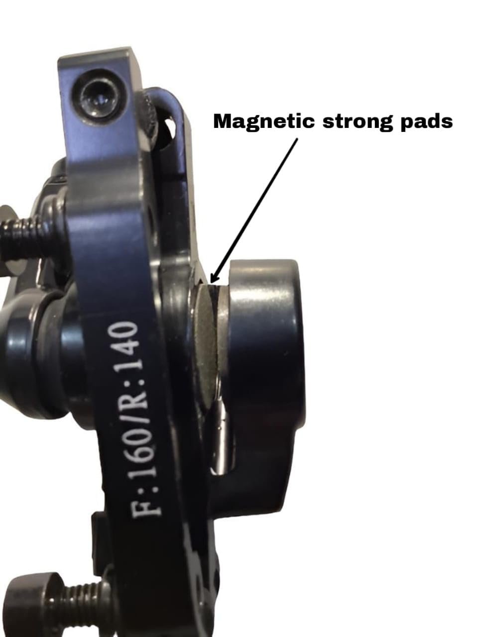 FLORIDA Premium Bicycle mechanical Disc Brake Caliper । Magnetic Brake pads with reliable powerful stopping force F:180/R:160 (black, Rear, 1 pcs) - Image 4