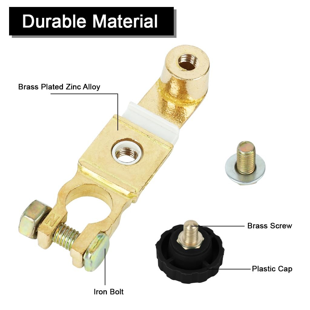 Car Battery Cut Off Switch 12-48V Full Copper Twist Knob - Image 3