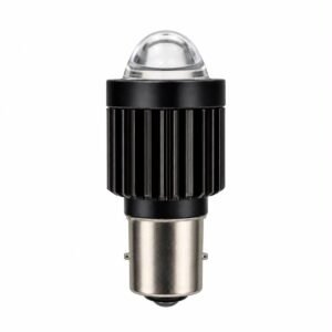 Universal BA15S 2 Pin LED Headlight Bulb with Projector Lens | Compatible with Bike, Scooter, Auto & Electric Rickshaw