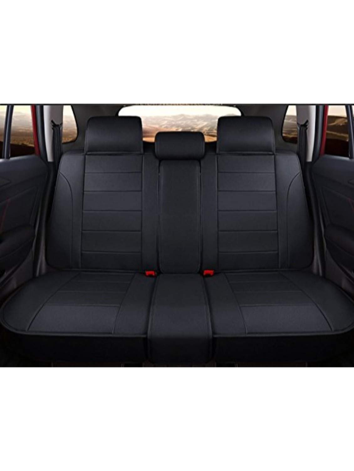 Customized Car Seat Cover Black-Red-White for Hyundai Creta(Set of Front & Rear Seat Cover Only) - Image 3