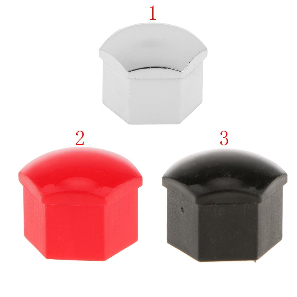 Generic 20x T39 Wheel Lug Bolt Nut Cap Center Cover for Skoda, Tool - Black - Image 3