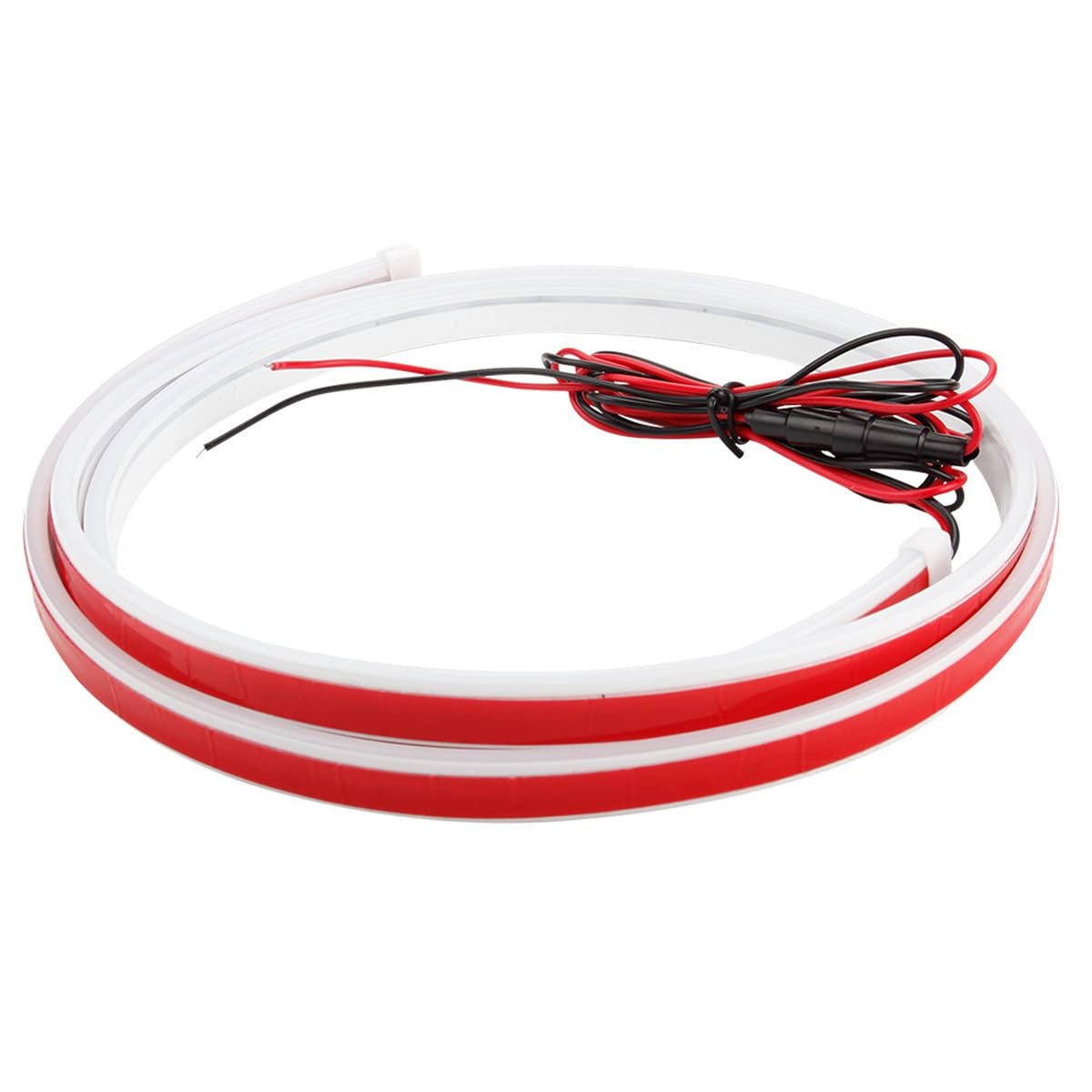 Car Hood Light, 70 Inch Auto LED Daytime Running Lights Strip, 12V Flexible Headlight Universal Engine Cover Decoration Exterior Accessories for Cars, SUVs, Trucks, Dynamic Scan Start-up Effect (Red) - Image 2