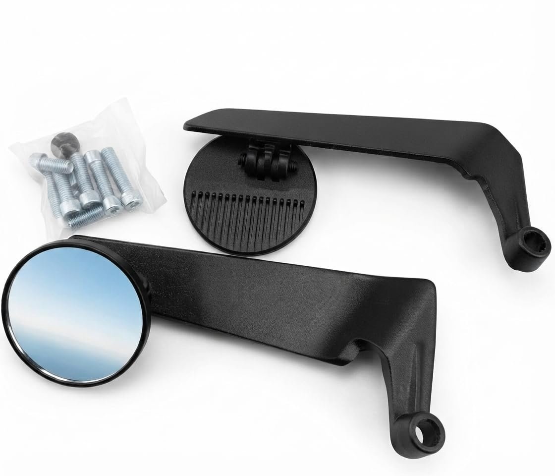 Bike Universal Bike RDR YOG Mirrors Motorcycle Rear View Mirror YOG Rearview Mirrors With Fitting Black For TVS Raider - Image 2