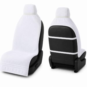 VVIP BAGDA A NEW 100% Solid Large Luxury All CAR Seats Cotton Towel Car Seat Towel Cover Comfortable Driving SUV,Sports, (Pack of -1) (White)