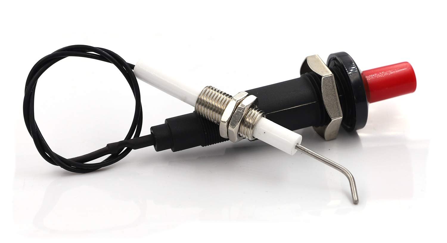Push Button Piezo Igniter with Threaded Universal Ceramic Electrode Ignition Spark Plug Wire 0.3 Meter Electronic Device Set of 2 - Image 3