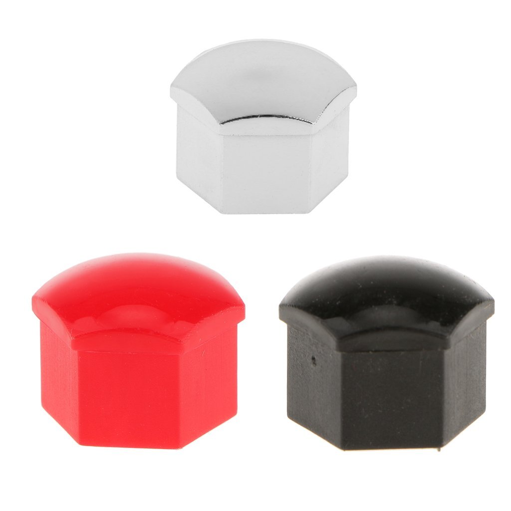 Generic 20x T39 Wheel Lug Bolt Nut Cap Center Cover for Skoda, Tool - Black - Image 4