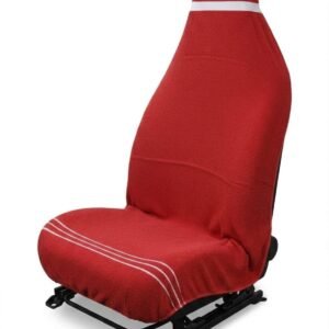 Cotton Car Seat Towel Cover, Universal Fit, Beige, Soft Driving Comfort, 130x50 cm (1, Red, 30 ×60)