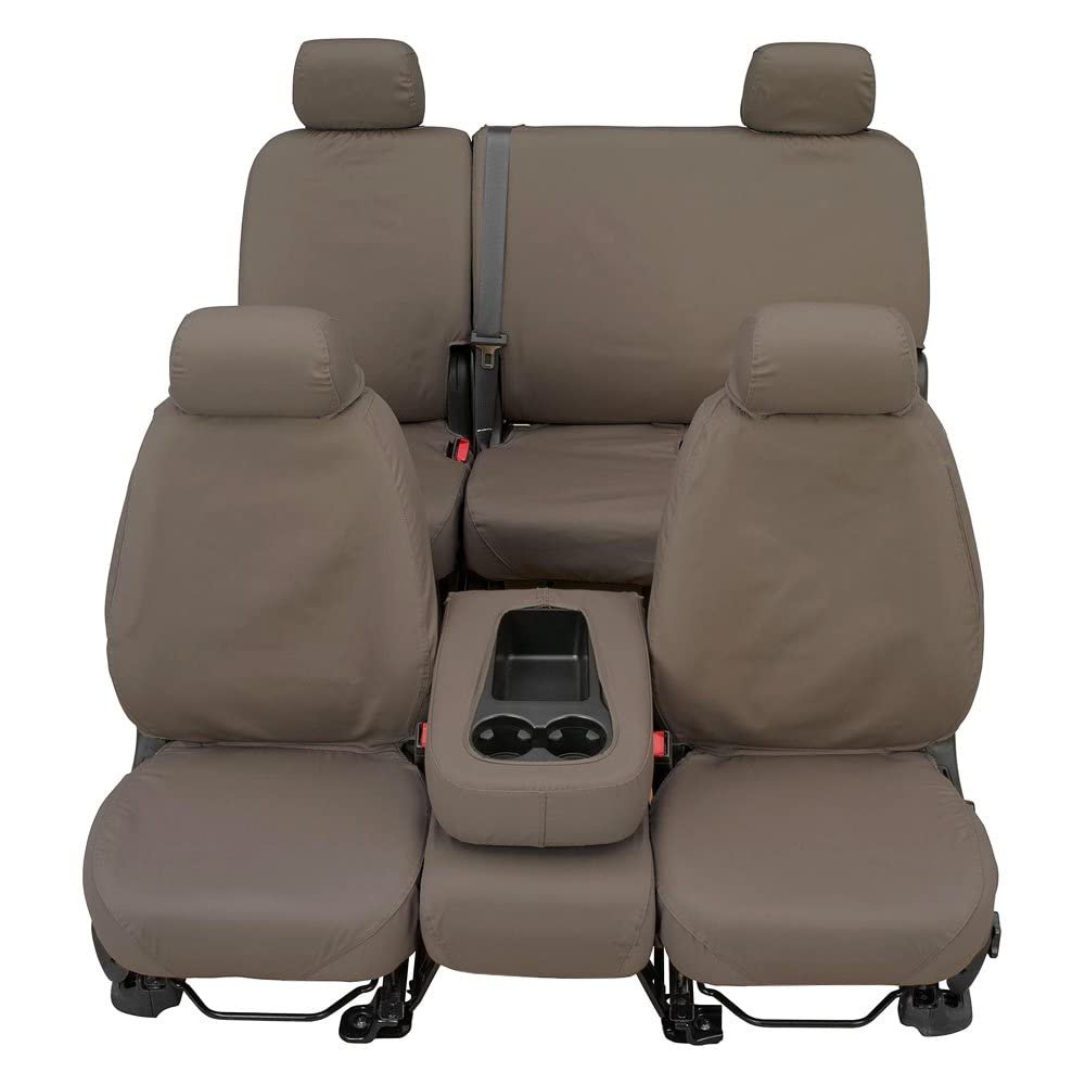 Custom-Fit Front Bench SeatSaver Seat Covers - Polycotton Fabric, Misty Grey (SS3381PCCT) - Image 3