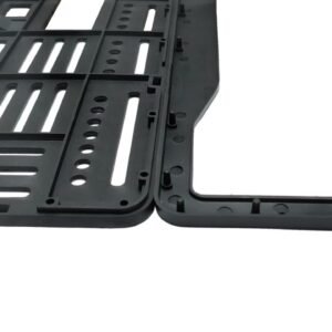 Universal car License Plate Frame, Black Plastic Number Plate Holder, Car Accessory for Universal Vehicles