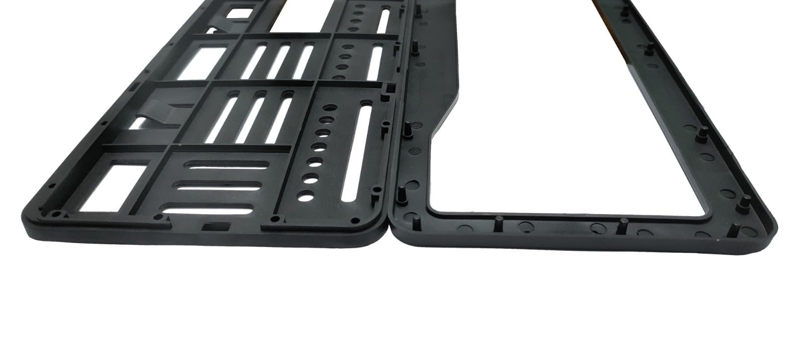Universal car License Plate Frame, Black Plastic Number Plate Holder, Car Accessory for Universal Vehicles