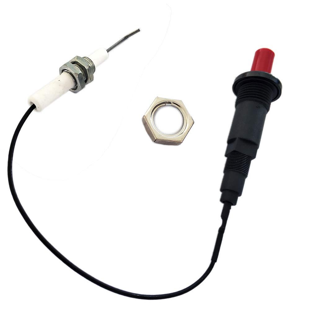 Push Button Piezo Igniter with Threaded Universal Ceramic Electrode Ignition Spark Plug Wire 0.3 Meter Electronic Device Set of 2 - Image 4
