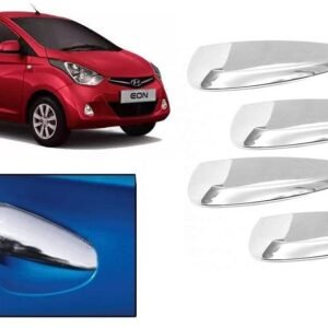 Airtick (Pack of 4 Pcs) Stylish Car Door Catch Handle Cover Chrome Finishing Suitable for Hyundai Eon 2011-2018 All Model Cars