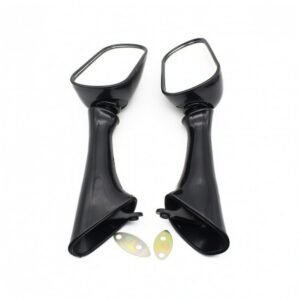 ® Glossy Black Motorcycle Mirrors with Mounting Plates Tapered Motorcycle Rearview Mirrors Angular Rear View for Motorcyclists, Garage Repairs, Rearview for| Assemblies| | & Scooter Parts &