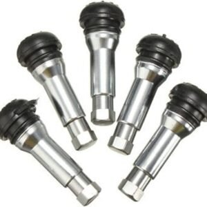 Car Tubeless Tyre Valve Caps – Chrome Alloy & Copper Dust Covers | Universal Fit for All Cars | Anti-Leak Valve Stem Protection Easy Screw-On Design - Set of 5 Pieces
