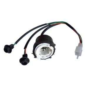 E-Trendo Front Pre-Wired Bulb Socket Holder | 12V 20W | Front Indicator & Head Light Holder | Compatible With Electric Scooter/Scooty, E-Bike, E-Cycle & Other Two Wheelers