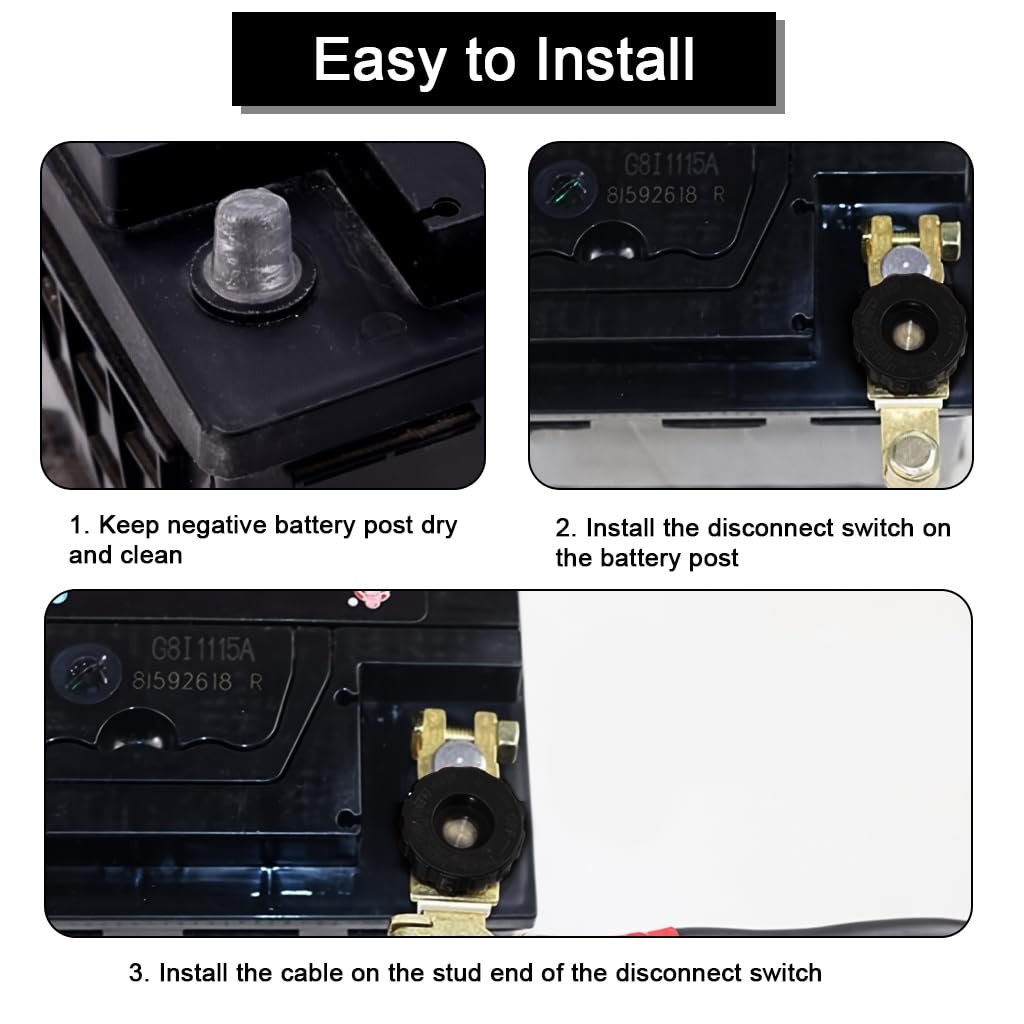 Car Battery Cut Off Switch 12-48V Full Copper Insulated Knob - Image 5