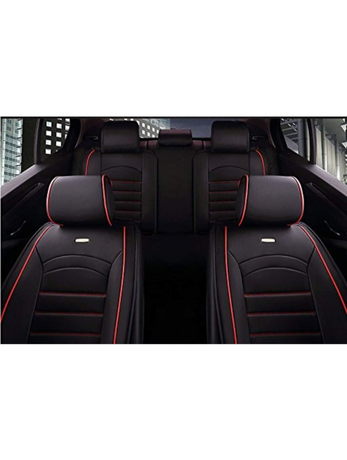 Pegasus PremiumPremium Pu Leatherette Car Seat Cover for Maruti NewSwift (Black-Red) - Image 2