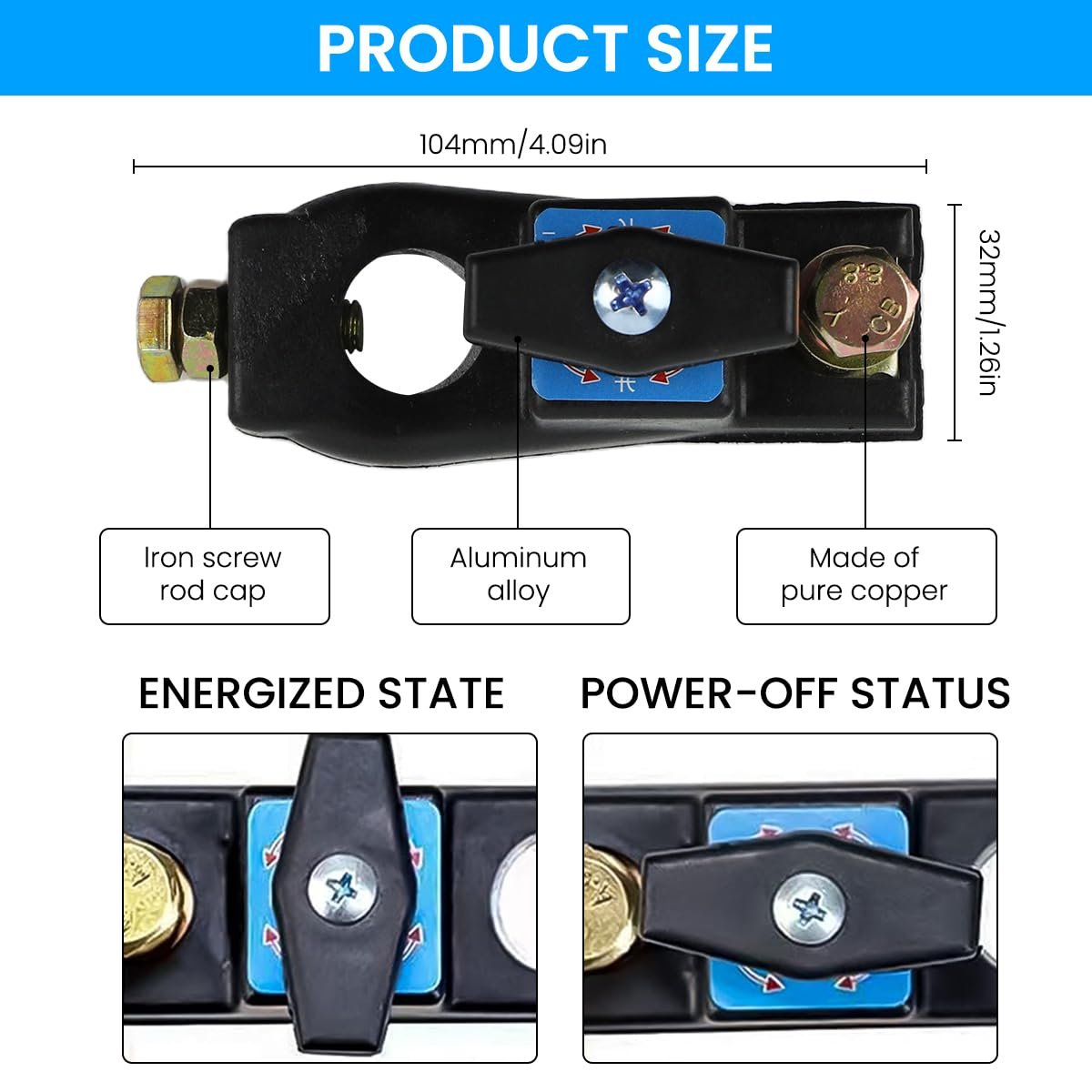 Car Battery Cut Off Switch 12/24V Manual Disconnect Anti-Drain - Image 6