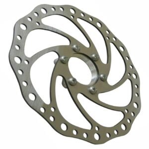 ONBICLE Cycle Disc Brake Plates with ring for Bicycle High Strength plate, Brake Disk Plate Flange Type Threaded Disc Brake Disc 160Mm