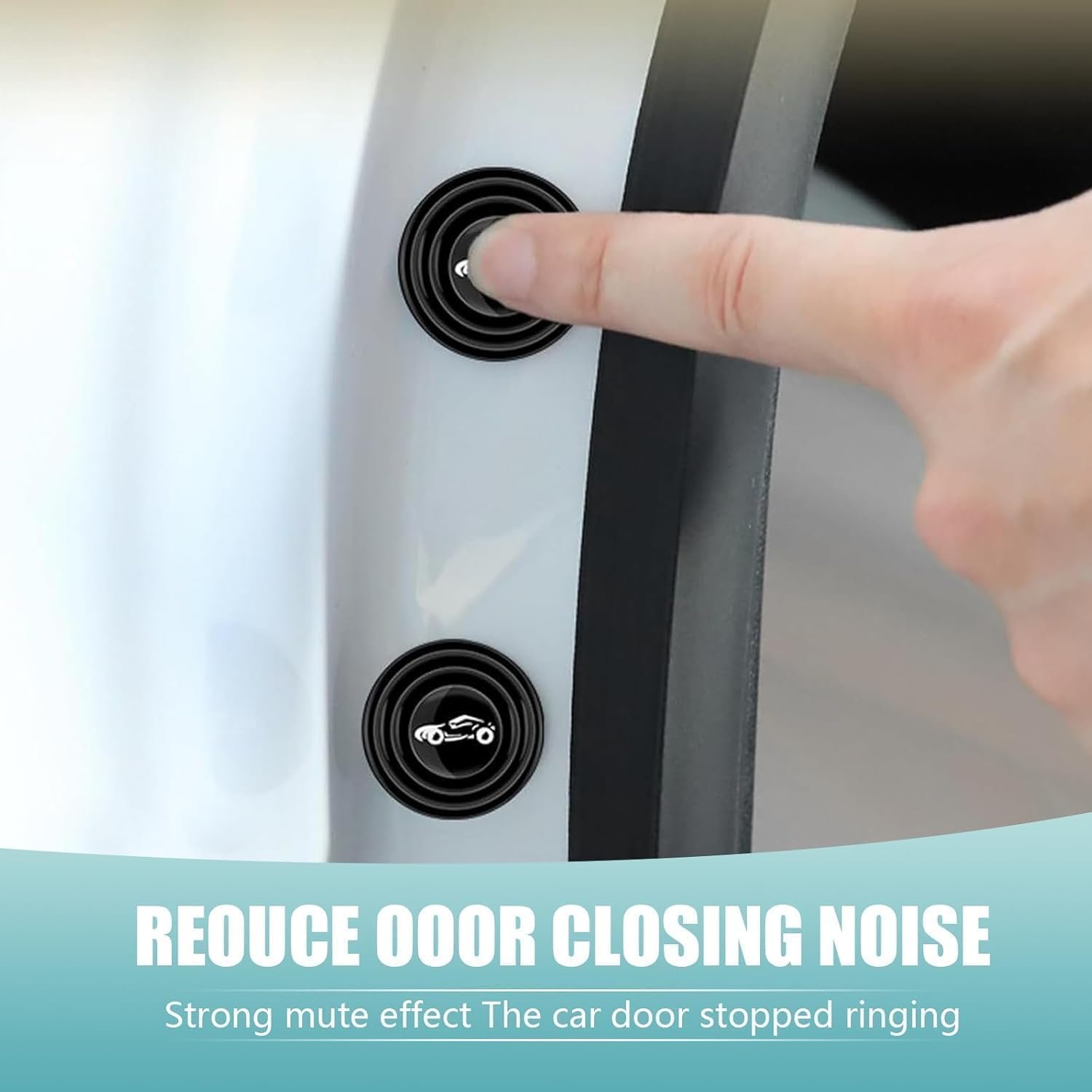 Amydhan 20 Pcs Car Door Shock Absorber Pads, Universal Silicone Rubber Door Bumpers, Self-Adhesive Anti-Collision Noise-Reducing Stickers, Car Door Protector for Cars, SUVs & Hatchbacks - Image 7