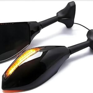 Bike Visor Rear View Mirror with Indicator Light