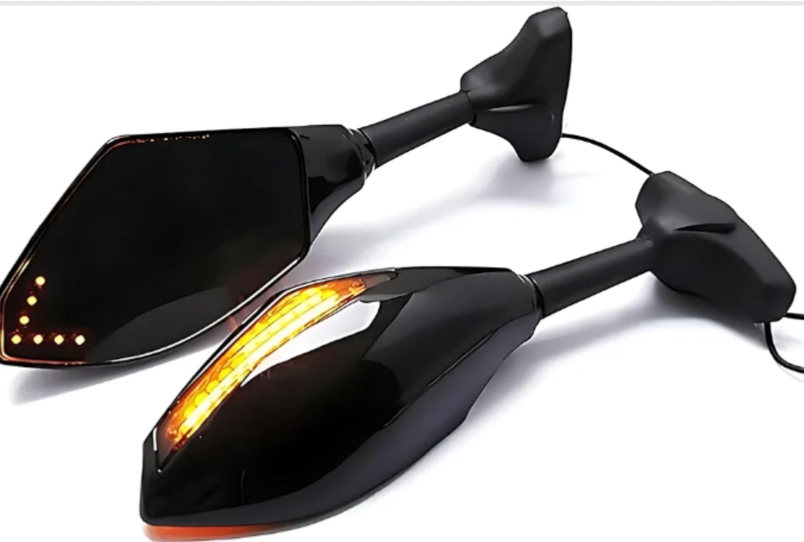 Bike Visor Rear View Mirror with Indicator Light