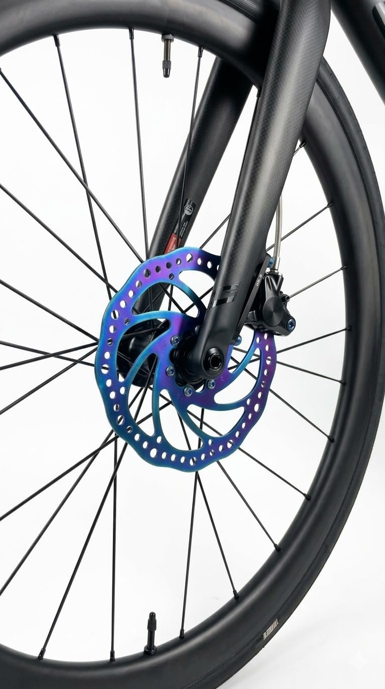 Rainbow Disc Brake Rotor, 160mm, 6-Bolt, Multicolor, for MTB and Road Bicycles - Image 3