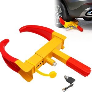 Anti-Theft Heavy Duty Metal Body Adjustable Claw Wheel Security Lock Tyre Lock (Works with All Cars)