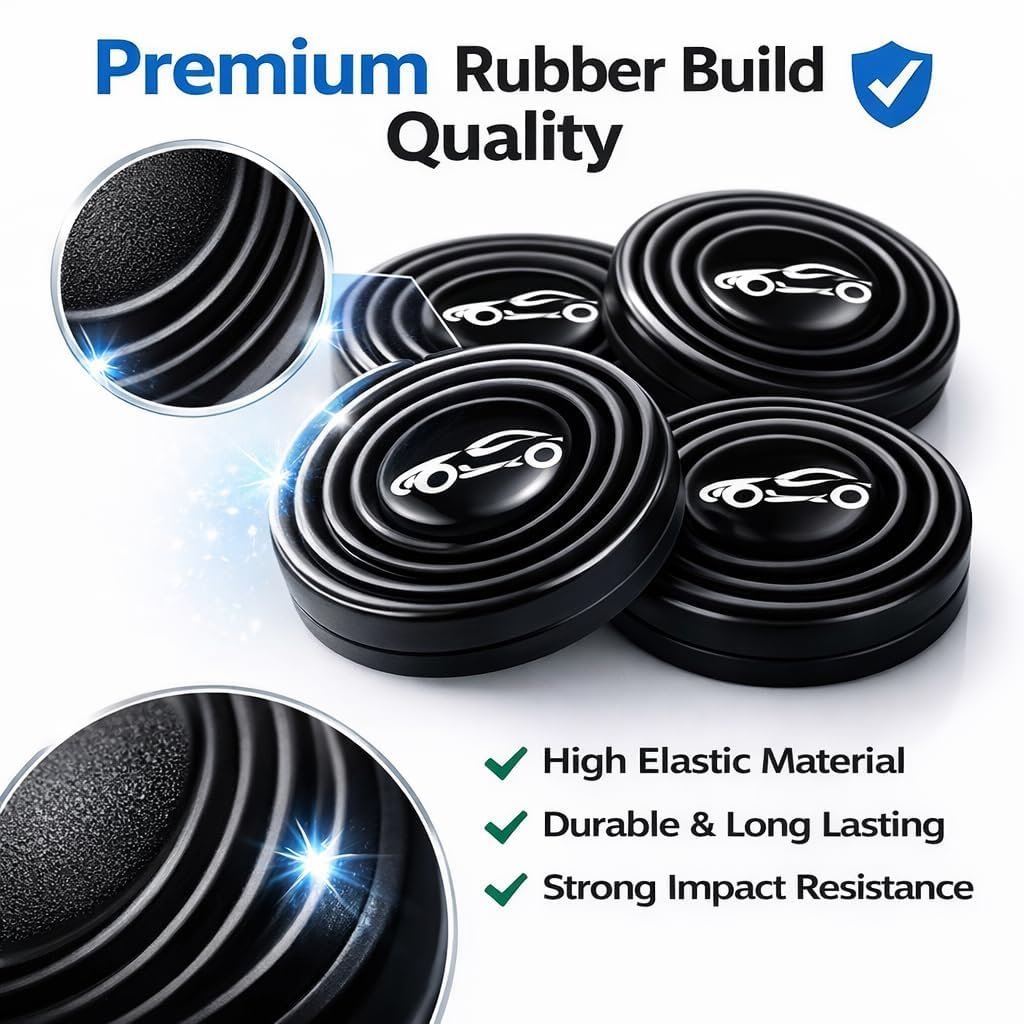 Amydhan 20 Pcs Car Door Shock Absorber Pads, Universal Silicone Rubber Door Bumpers, Self-Adhesive Anti-Collision Noise-Reducing Stickers, Car Door Protector for Cars, SUVs & Hatchbacks - Image 3