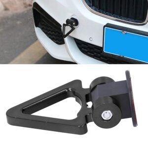 Decorative Tow Hook Ring for Car Bumper, Black Aluminium