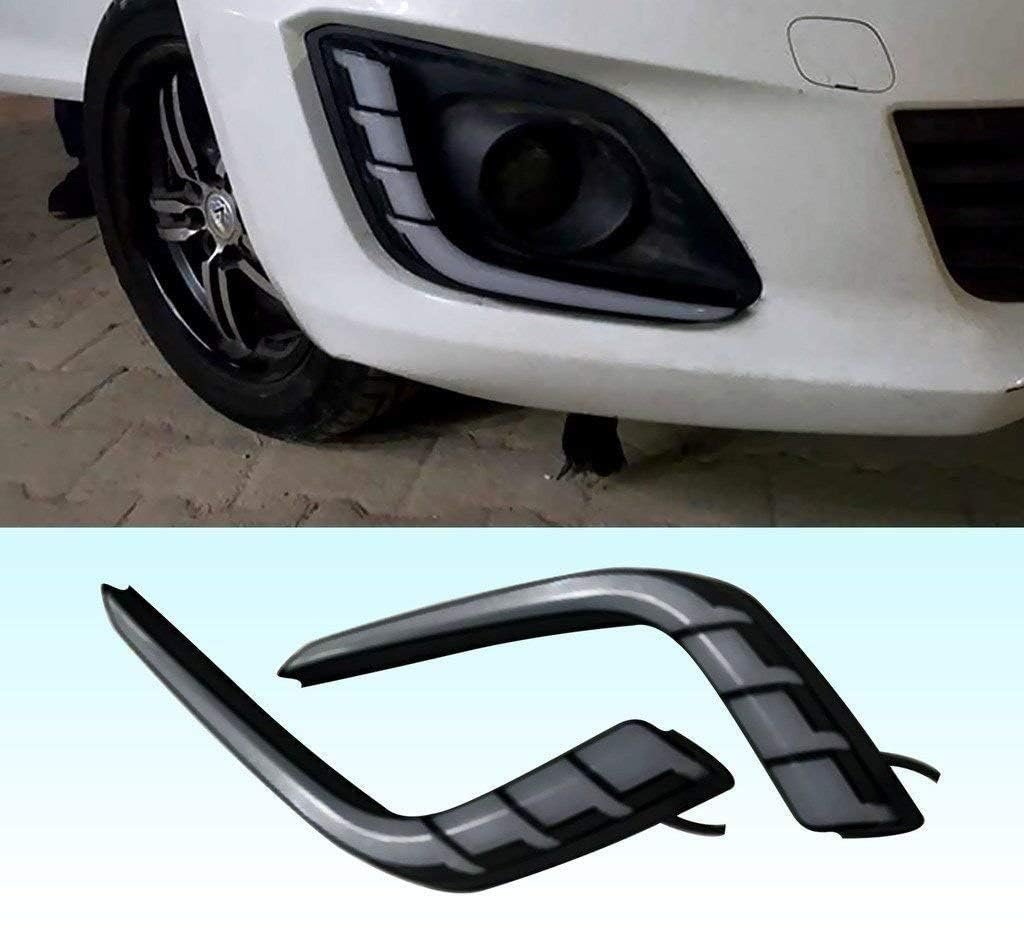 Imported Front Bumper LED Light With Yellow Turn Signal Light Daytime Running Light Fog Light Drl With Indicator For Swift 2015 To 2017 And Above (Set Of 2) - Image 2