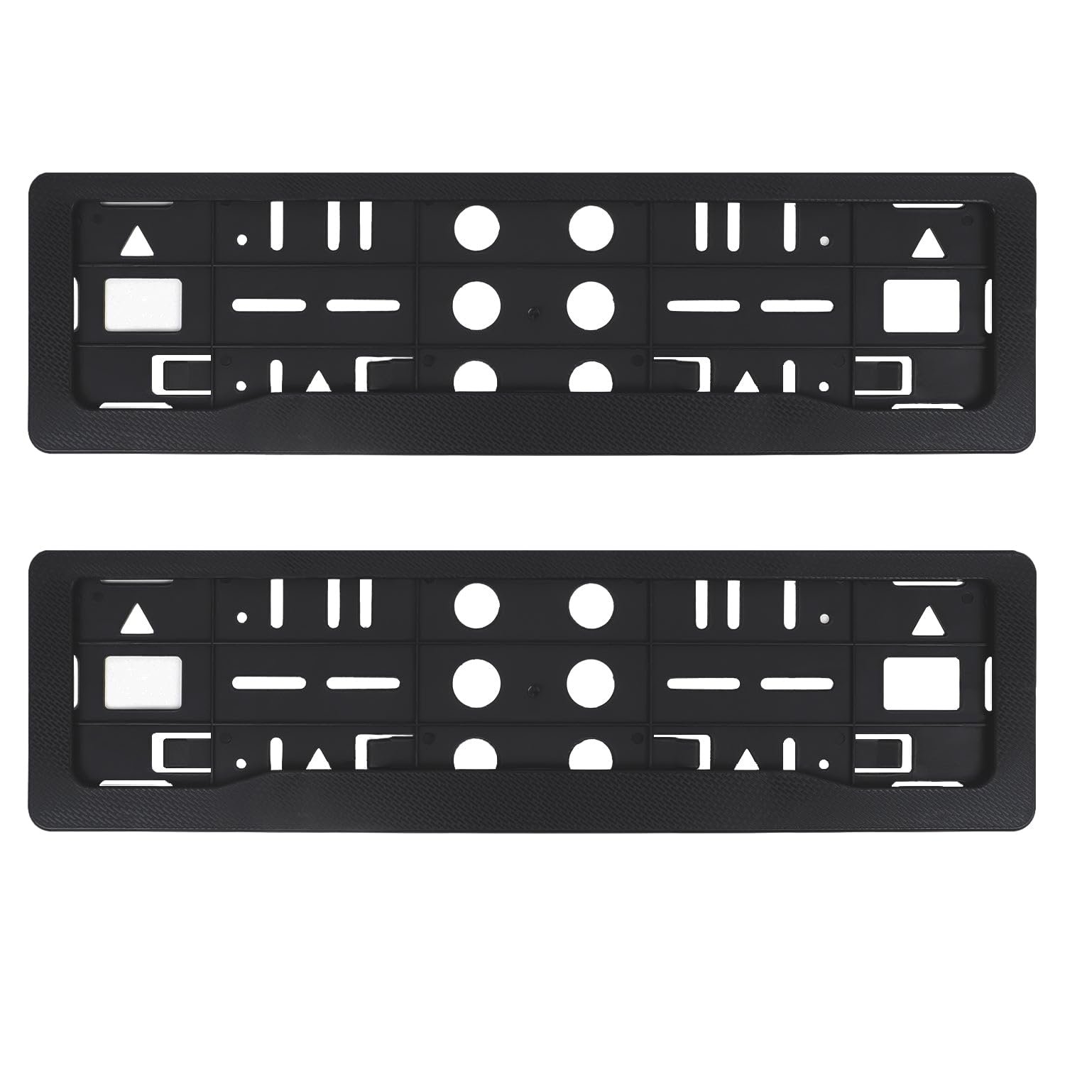 ® Black Car Number Plate Frames (Front and Rear), Brick Design Car Registration Plate Holders for All Cars, Car Licence Plate Covers, Universal Fit, Standard Size 51.5 x 14.5 cm