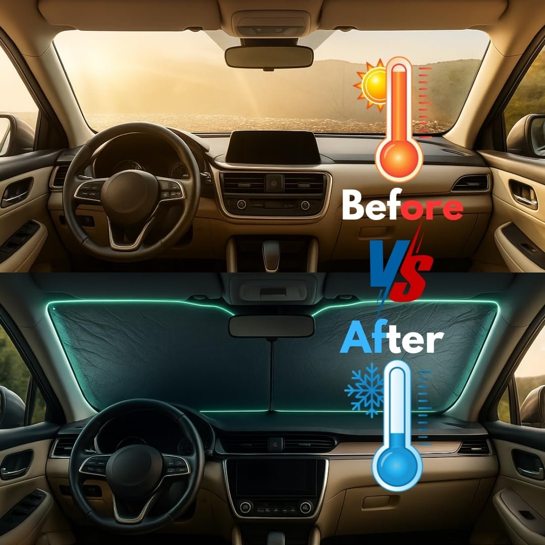'Sunbrella' Windshield Car Sunshade for Car Interior Protection - Image 2