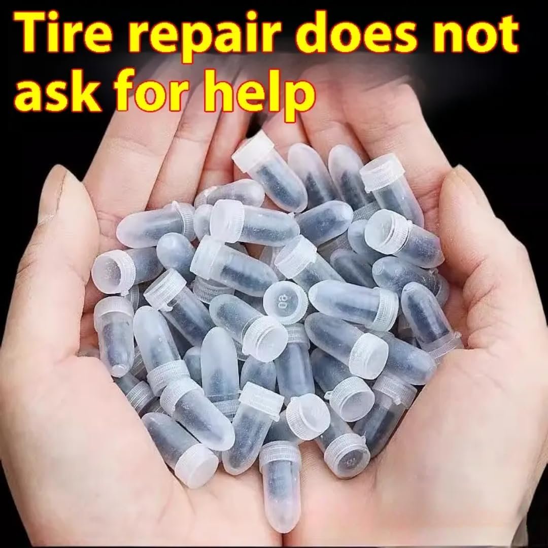 20 Pc's (10Pcs Small & 10Pcs Big Screw) Car Tire Repair Nails, Tyre Repair Rubber Capsule Kit, Self-Service Tire Repair Screws Nail, Quick Puncture Repair Tools for Car, Motorcycle, ATV, Truck - Image 8