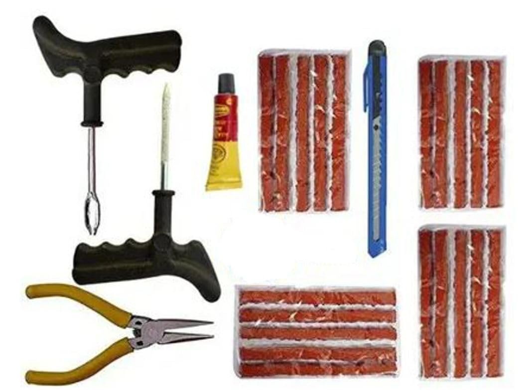 (Pack of 20 Puncher Strips) Tool Set for Bike & Car Tubeless Tyre Puncture Repair Kit