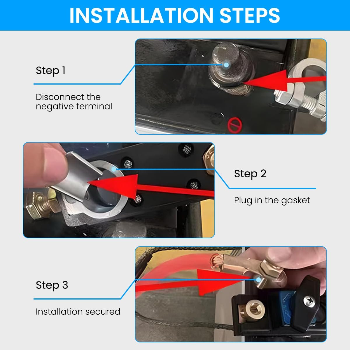 Car Battery Cut Off Switch 12/24V Manual Disconnect Anti-Drain - Image 3