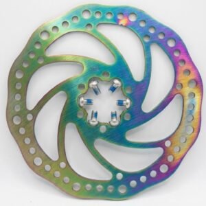Rainbow Disc Brake Rotor, 160mm, 6-Bolt, Multicolor, for MTB and Road Bicycles
