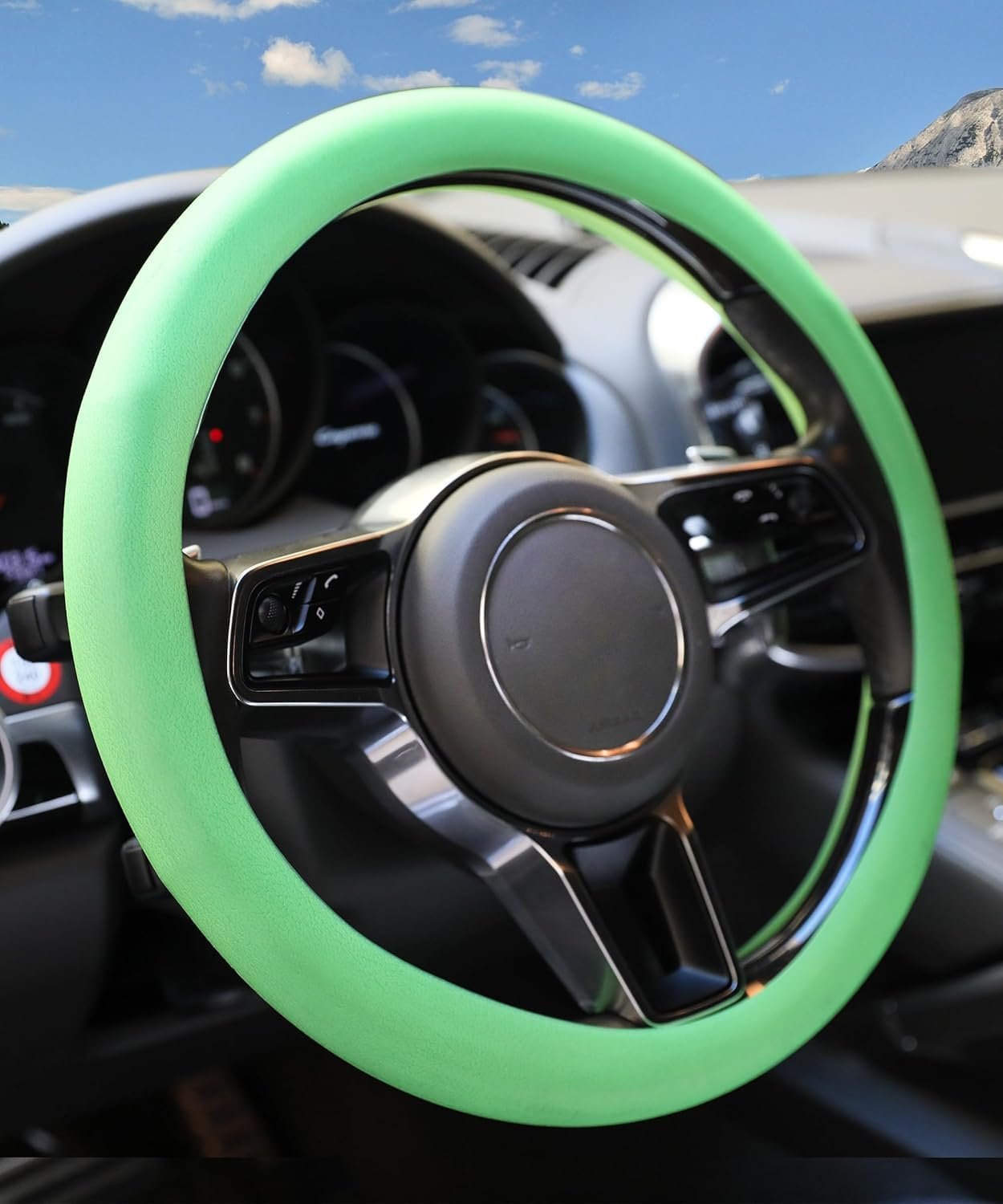 Universal Soft Silicone Steering Wheel Cover | Anti-Slip Breathable Grip | Fits 14-16 Inch Car Steering Wheels | Comfortable Heat & Wear Resistant Wheel Protector for Cars (Multi Colour)