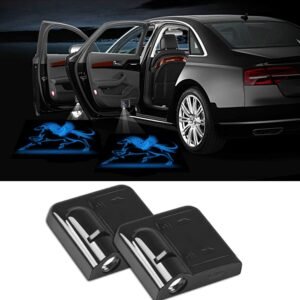 2 Pcs Led Car Door Welcome Light for Blue Horse Logo Symbol Projector Lights Ghost Shadow Light