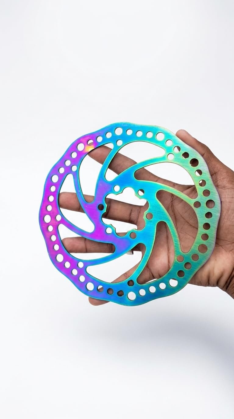 Rainbow Disc Brake Rotor, 160mm, 6-Bolt, Multicolor, for MTB and Road Bicycles - Image 2