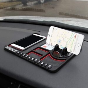 Car Dashboard Mat Anti-Slip Dashboard Cover | Non-Slip Silicone Dashboard Pad for Mobile Phone, Sunglasses, Keys & Coins | Heat Resistant Dashboard Organizer Mat for All Cars, SUVs & Trucks