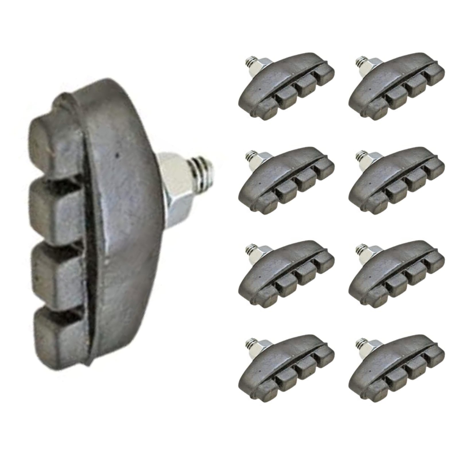 (Set of 4pcs) Powerful & Long Lasting Bicycle Rubber Brake Caliper Pads Set For Kids & Adults Cycles 12T, 14T, 16T & 20T Size | Superior Grip & Control, Easy Installation, Smooth & Noise-Free Breaking