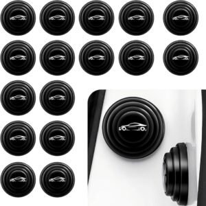 Amydhan 20 Pcs Car Door Shock Absorber Pads, Universal Silicone Rubber Door Bumpers, Self-Adhesive Anti-Collision Noise-Reducing Stickers, Car Door Protector for Cars, SUVs & Hatchbacks