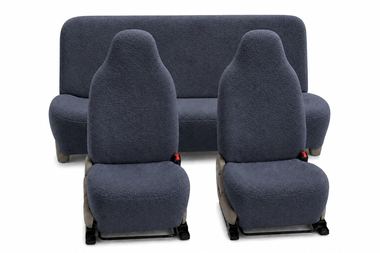Royal Bharmal Gray i10 Universal Car Towel Seat Cover Set for Front & Rear Seats | 100% Cotton Terry Fabric | Sweat Absorbent Washable Soft Seat Protector | Universal Fit for Most 5 Seater Cars