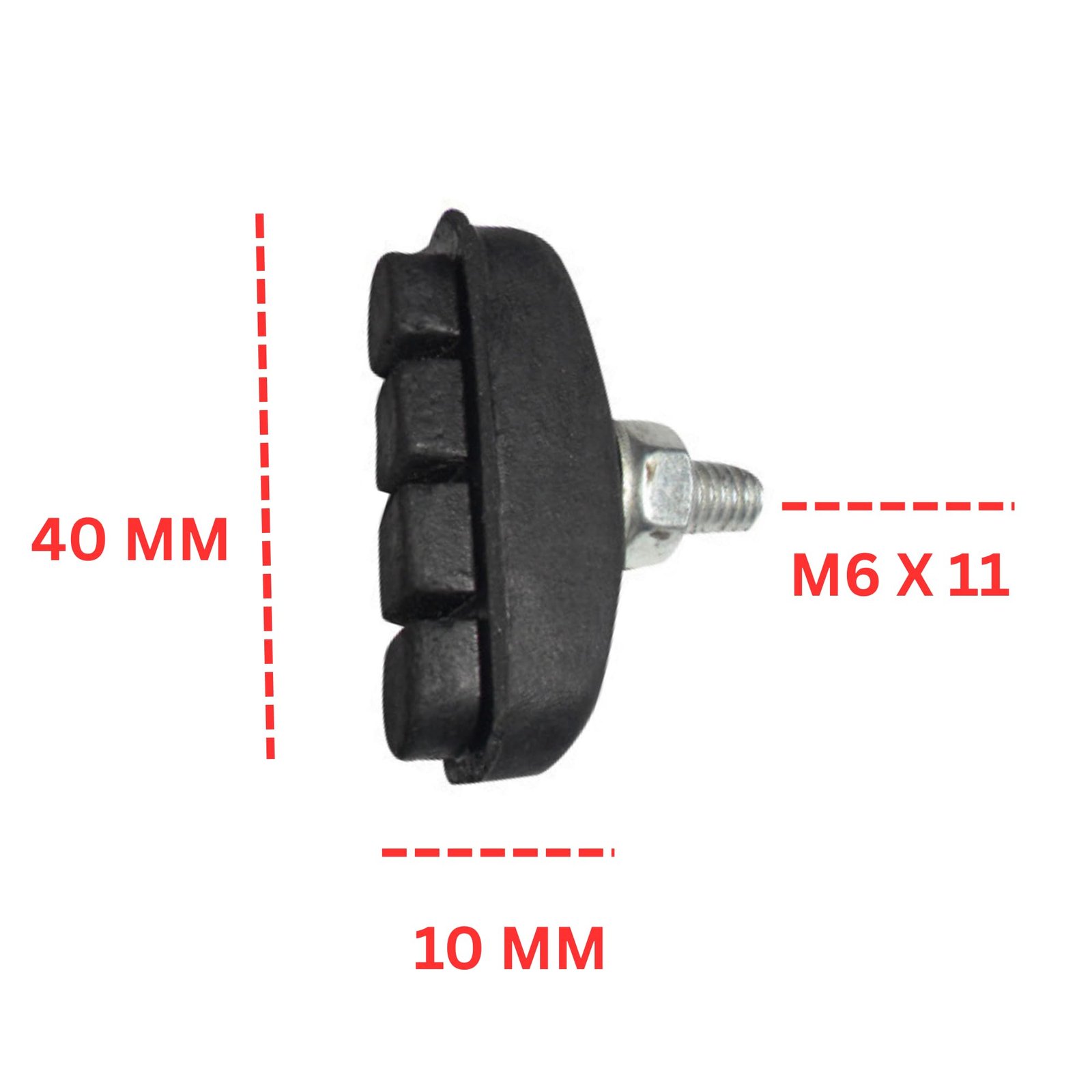 (Set of 4pcs) Powerful & Long Lasting Bicycle Rubber Brake Caliper Pads Set For Kids & Adults Cycles 12T, 14T, 16T & 20T Size | Superior Grip & Control, Easy Installation, Smooth & Noise-Free Breaking - Image 7