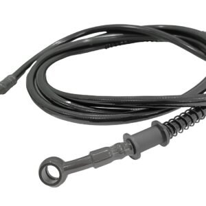 E-Trendo Rear Disc Brake Hose Pipe 82 Inch (208cm) For All Electric Two Wheelers & Bike | Reinforced Rubber Brake Line with Spiral Guard | High Pressure Durable Brake Hose Pipe, Black