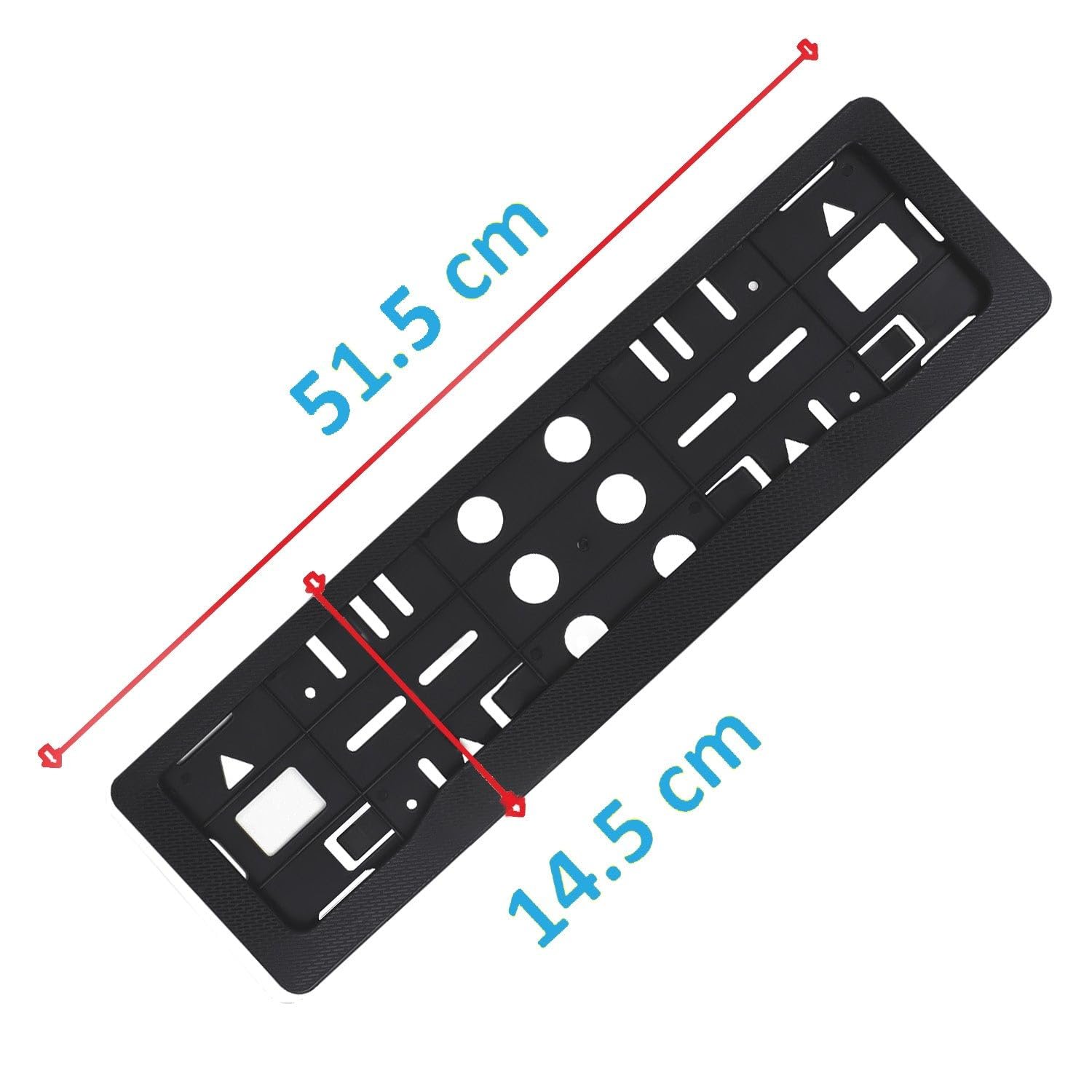 ® Black Car Number Plate Frames (Front and Rear), Brick Design Car Registration Plate Holders for All Cars, Car Licence Plate Covers, Universal Fit, Standard Size 51.5 x 14.5 cm - Image 4