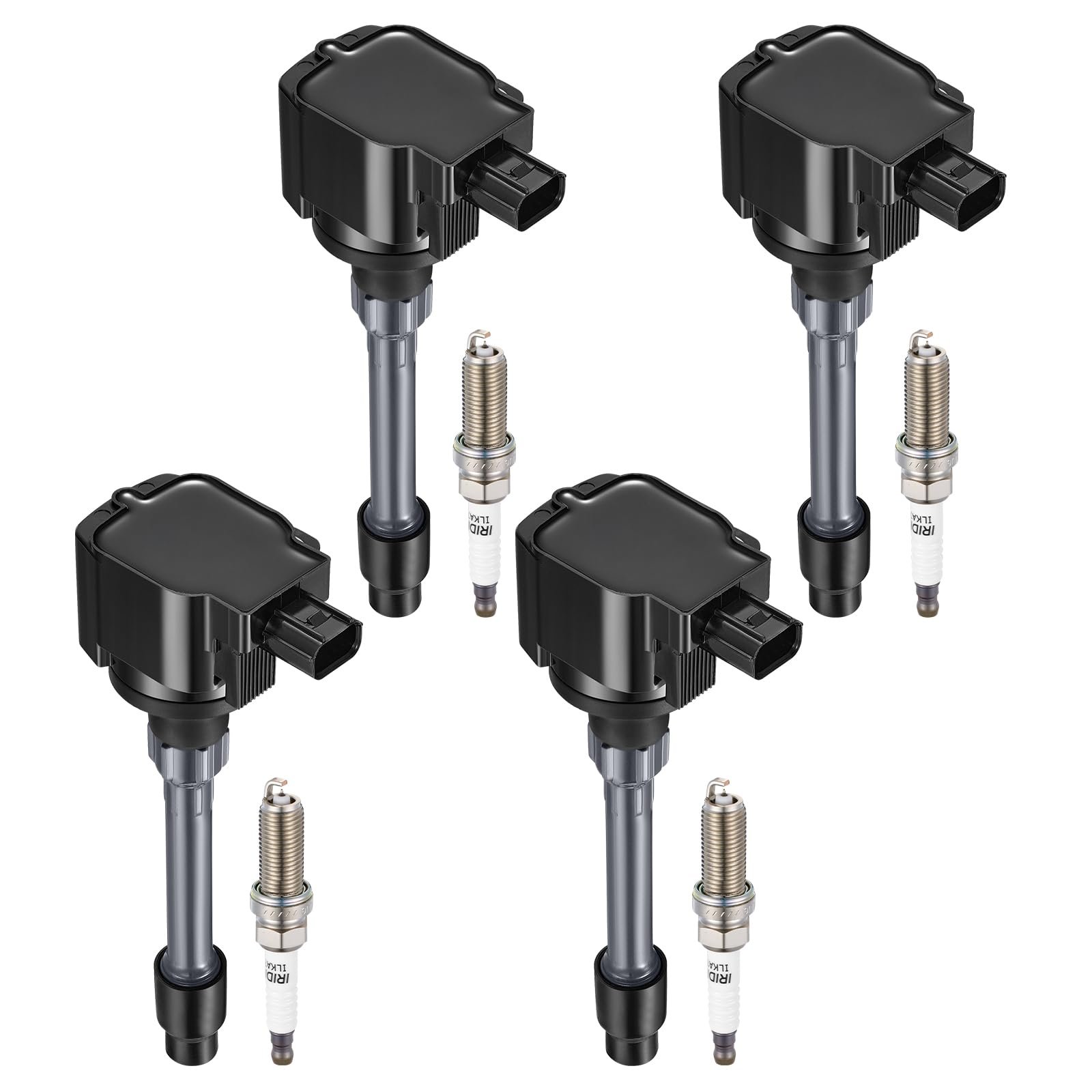 4 Ignition Coil Pack UF749 and 4 Iridium Spark Plug 93501 Compatible with Honda Civic Fit l4 1.5L 2.0L 2015 2016 2017 2018 2019 2020 Coil for CM11121A 305205RO013 305205RO003 LKAR7BIX-11S
